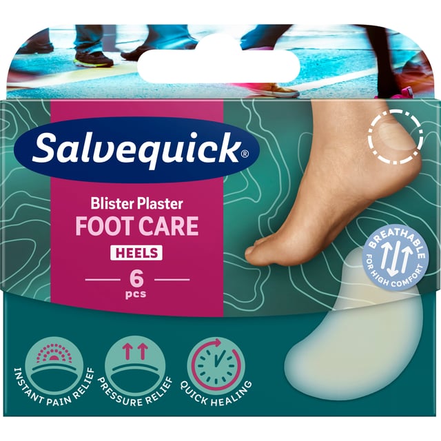 Salvequick Blister medium 6 st | Sår, bett & stick - Sår - Plåster - Skavsårsplåster,Hudvård - Händer & fötter - Skavsårsplåster | Apoteka