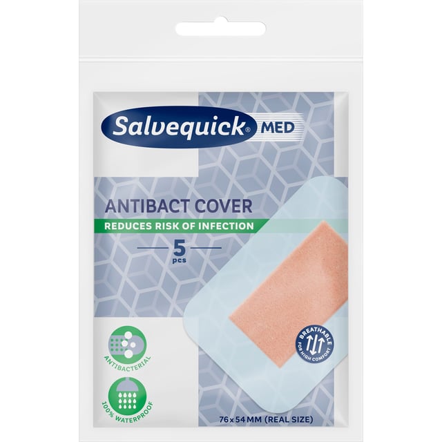 SalvequickMED Maxi Cover Antibact 5 st | Sår, bett & stick - Sår - Plåster - Barnplåster | Apoteka
