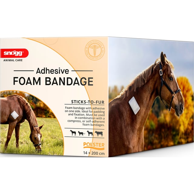 Snögg Animal Foam Bandage Adhesive 14 cm x 2 m | Djur - Sårvård & hygien för djur - Sårtvätt & förband för djur | Apoteka