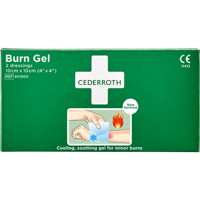 Cederroth Kompress Burn Gel 10 x 10 cm 2 st | Sår, bett & stick - Sår - Första hjälpen | Apoteka