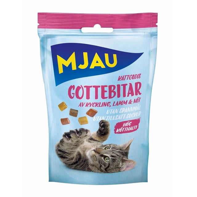 Mjau Treat Gottebitar Mix 30 g | Djur - Djurfoder & tillskott - Foder & fodertillskott | Apoteka