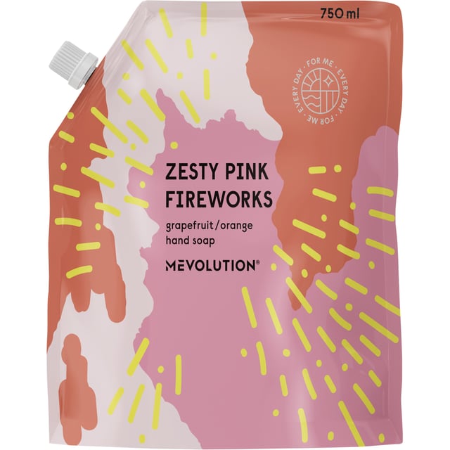 Mevolution Handtvål Zesty Pink Refill 750ml | Hudvård - Händer & fötter - Handvård - Handtvål | Apoteka