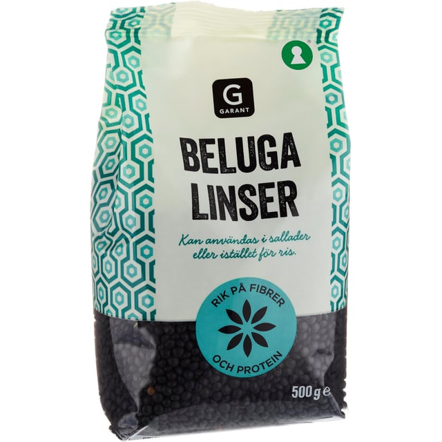 Garant Beluga Linser 500 g | Mat & dryck - Skafferi - Bönor & linser | Apoteka