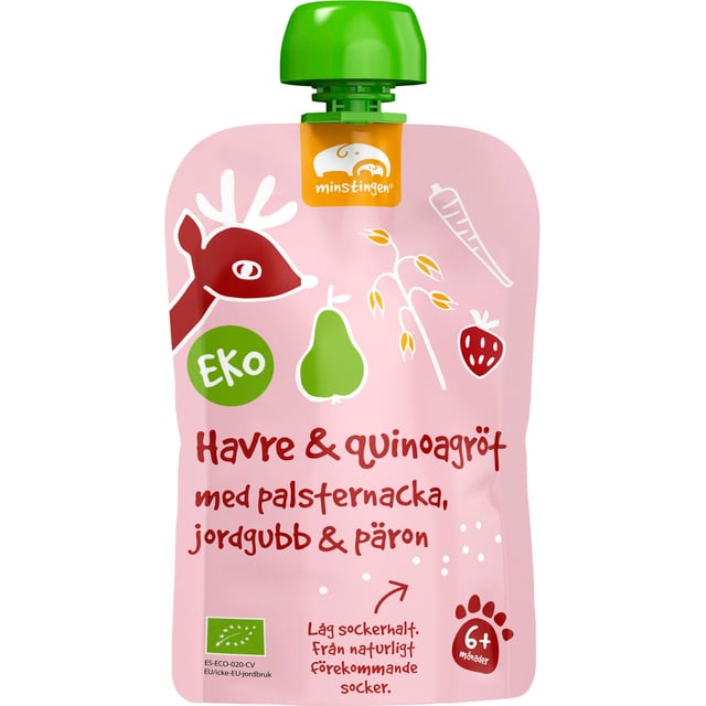 Minstingen EKO Havre Quinoagröt 120 g | Baby, barn & förälder - Barnmat - Klämmisar,Mat & dryck - Barnmat - Barnmat mellanmål,Baby, barn & förälder - Barnmat - Barnmat mellanmål | Apoteka