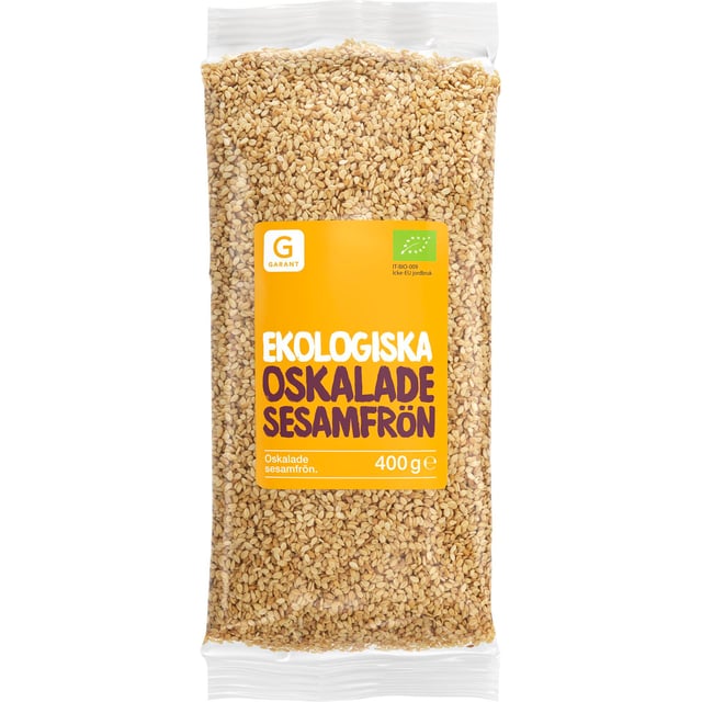 Garant Sesamfrön Oskalade Eko 400 g | Mat & dryck - Skafferi - Torkad frukt, nötter & frön | Apoteka