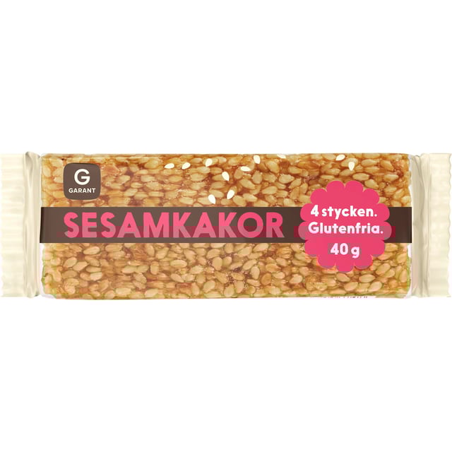 Garant Sesamkakor Orginal 40 g | Mat & dryck - Skafferi - Kakor & kex,Mat & dryck - Bars - Energibars,Mat & dryck - Snacks & godis - Naturgodis | Apoteka