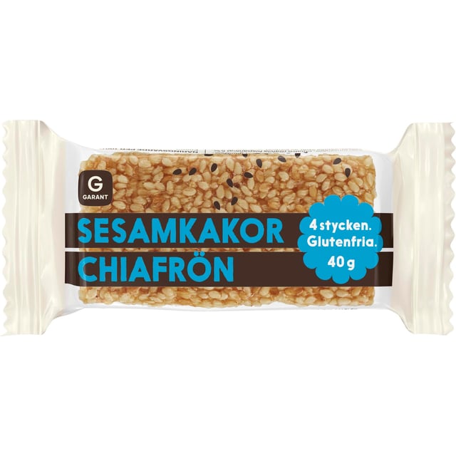 Garant Sesamkakor Chia 40g | Mat & dryck - Skafferi - Kakor & kex | Apoteka