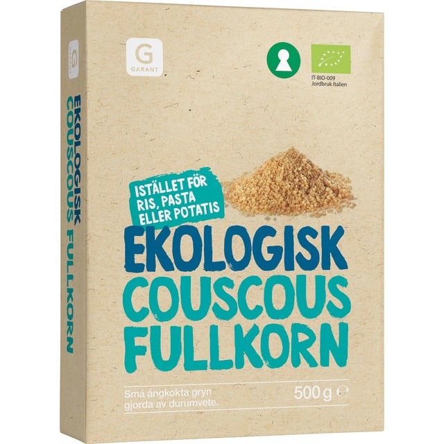 Garant Ekologisk Couscous Fullkorn 500 g | Mat & dryck - Skafferi - Bulgur, quinoa & couscous | Apoteka