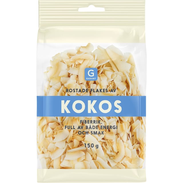Garant Rostade Kokosflakes 150 g | Mat & dryck - Skafferi - Torkad frukt, nötter & frön | Apoteka