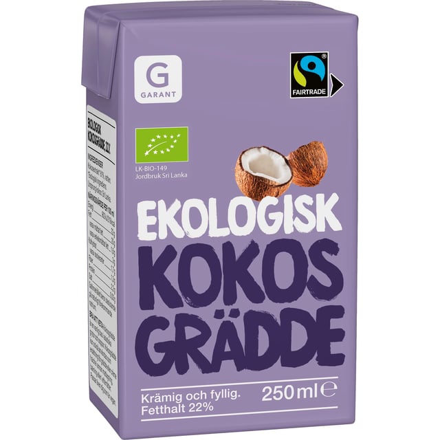 Garant Eko Kokosgrädde 250 ml | Mat & dryck - Drycker - Växtbaserad dryck | Apoteka