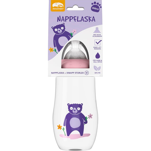 Minstingen Nappflaska Björn 360 ml