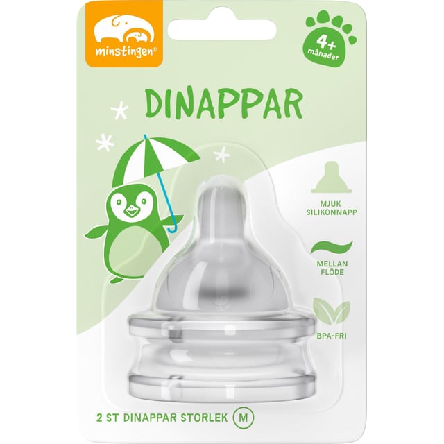 Minstingen Dinapp 4+ månader 2 st | Baby, barn & förälder - Mata - Dinappar | Apoteka