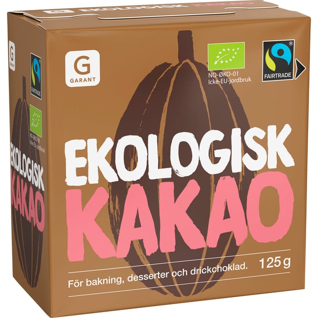 Garant Eko Kakao 125 g | Mat & dryck - Skafferi - Kryddor & smaksättning - Kakao | Apoteka
