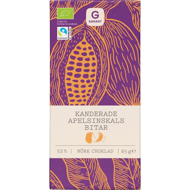 Garant choklad eko mörk apelsin 85 g | Mat & dryck - Skafferi - Kryddor & smaksättning - Kakao,Mat & dryck - Snacks & godis - Choklad | Apoteka