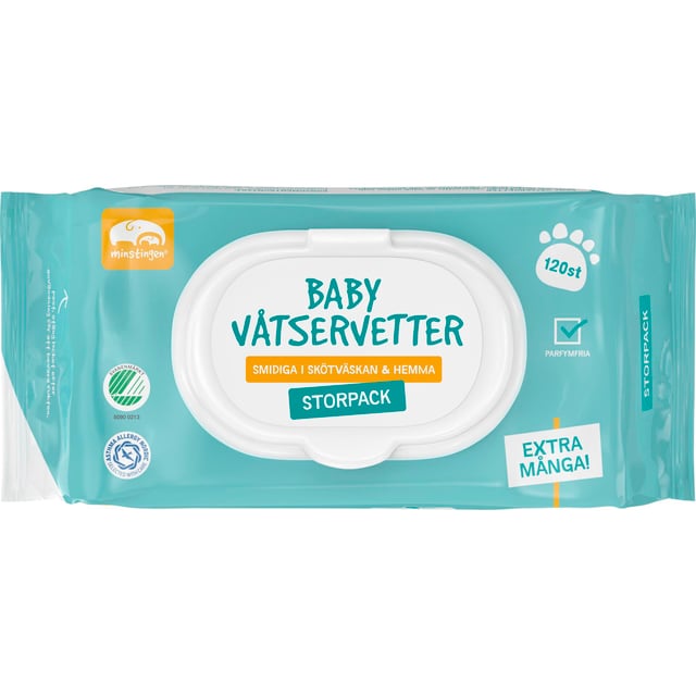 Minstingen Våtservett Baby Storpack | Baby, barn & förälder - Blöjor & våtservetter - Våtservetter | Apoteka