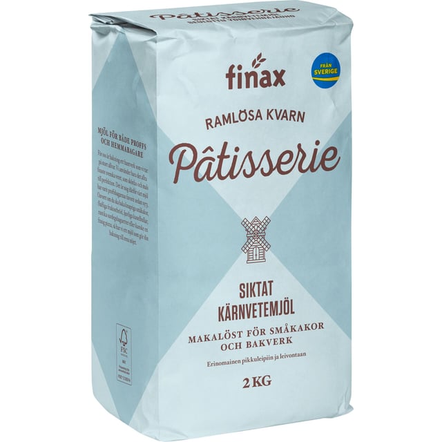 Finax Ramlösa Kvarn Patisserie Vetemjöl 2 kg | Mat & dryck - Skafferi - Mjöl, gryn & bakmixer | Apoteka
