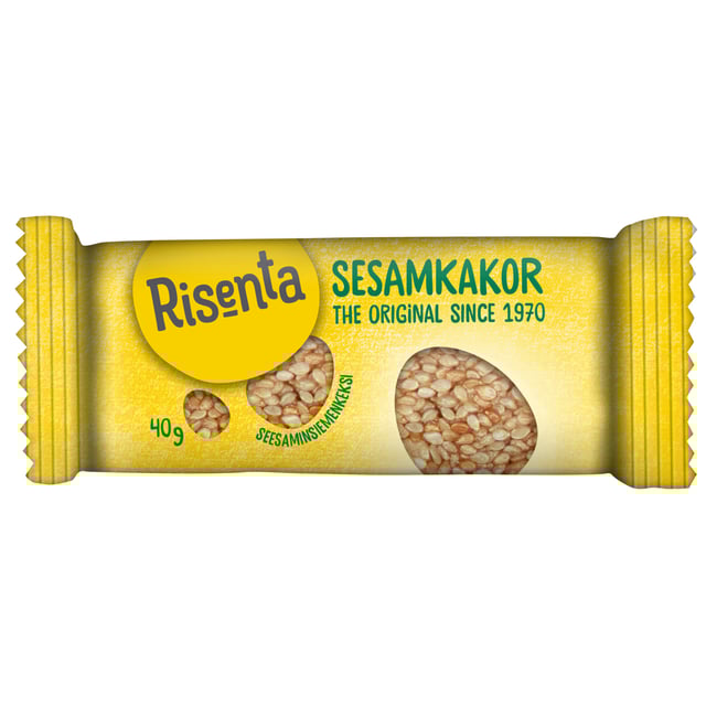Risenta Sesamkakor Original 40 g | Mat & dryck - Bars - Energibars,Mat & dryck - Skafferi - Kakor & kex,Mat & dryck - Snacks & godis - Naturgodis,Mat & dryck - Skafferi - Torkad frukt, nötter & frön | Apoteka