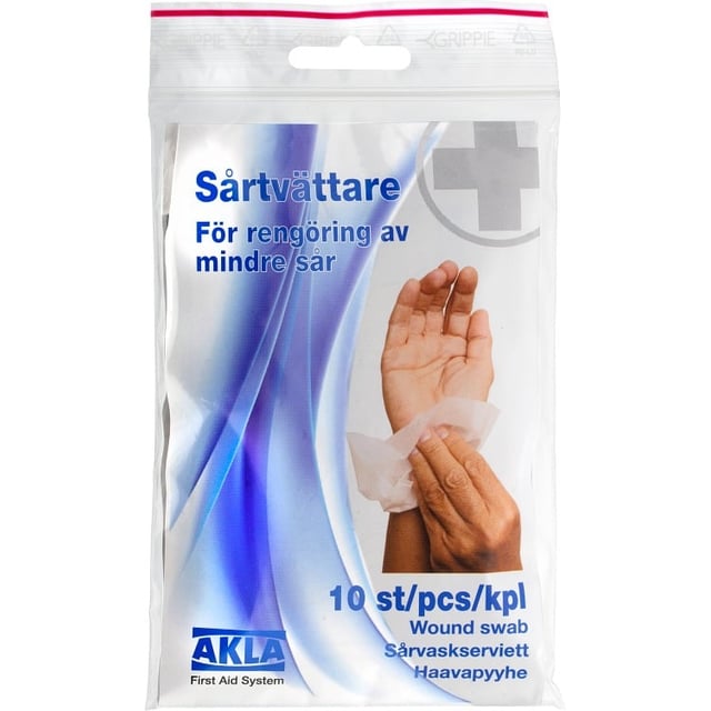 AKLA Tvättare sår 10 st | Sår, bett & stick - Sår - Sårtvätt | Apoteka