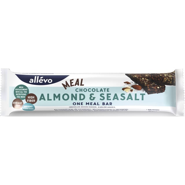 Allévo One Meal Bar Chocolate Almond & Sea Salt 1 st | Mat & dryck - Bars - Dietbars,Viktkontroll - Måltidsersättning | Apoteka