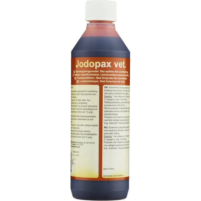 Jodopax Desinfektionsmedel till djur 500 ml | Djur - Sårvård & hygien för djur - Sårtvätt & förband för djur | Apoteka