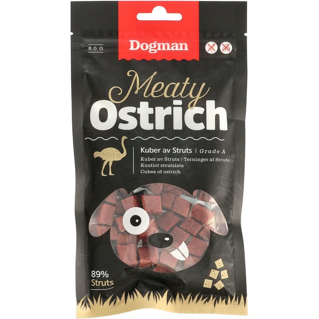 Dogman Kuber av struts 80g | Djur - Djurgodis - Hundgodis | Apoteka