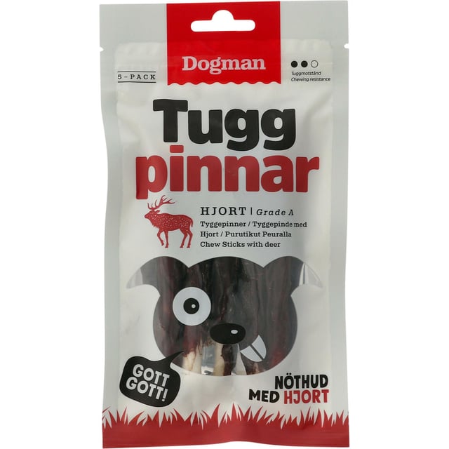 Dogman Tuggpinnar Hjort 5-pack | Djur - Djurgodis - Hundben & tuggben | Apoteka