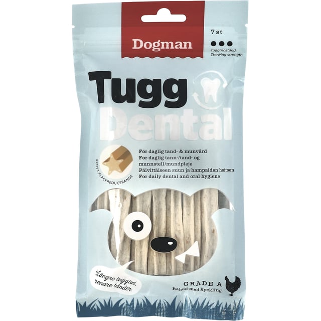 Dogman Tugg Dental Kyckling stl S 7st | Djur - Djurgodis - Hundben & tuggben | Apoteka
