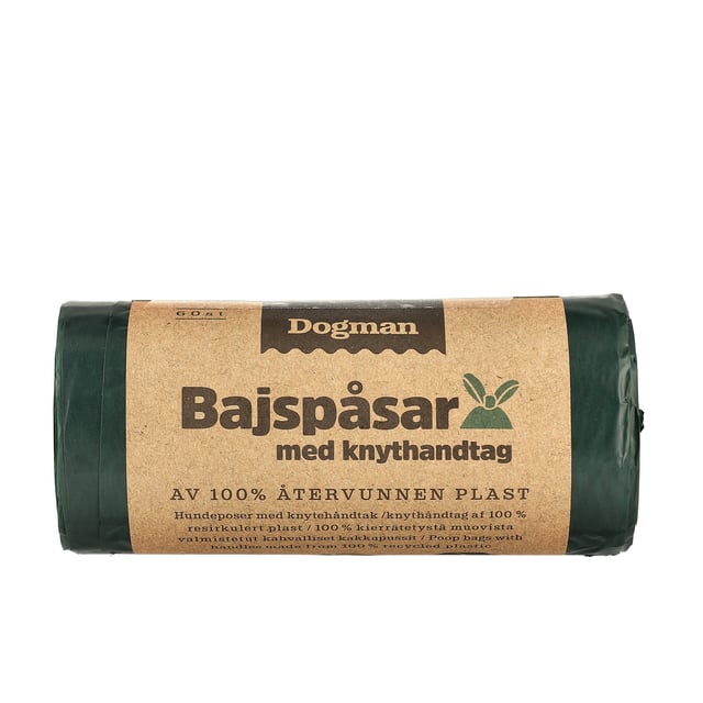 Dogman Bajspåsar Knythandtag Grön 60 st | Djur - Djurtillbehör - Hundbajspåsar | Apoteka