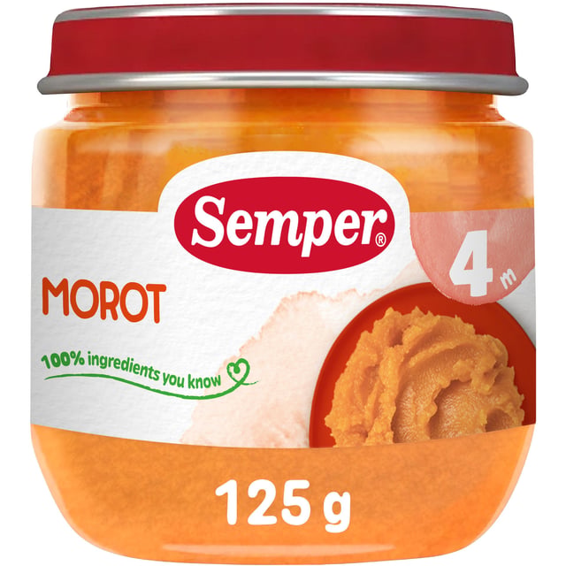Semper Morot från 4 månader 125g | Baby, barn & förälder - Barnmat - Barnmat måltid | Apoteka