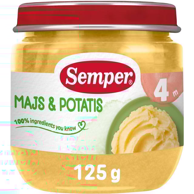 Semper Majs & Potatis från 4 månader 125 g | Baby, barn & förälder - Barnmat - Barnmat måltid | Apoteka