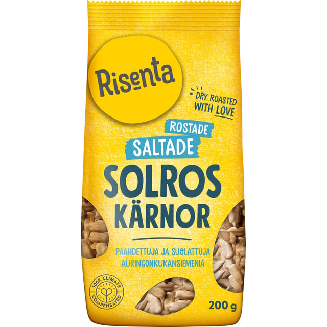 Risenta Solroskärnor Rostade & Saltade 200 g | Mat & dryck - Skafferi - Torkad frukt, nötter & frön | Apoteka