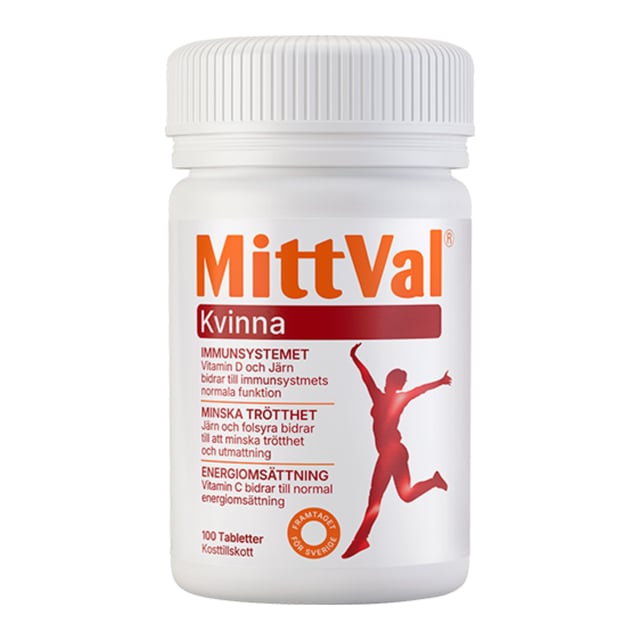 MittVal Kvinna 100 tabletter | Vitaminer & kosttillskott - Vitaminer & mineraler - Multivitamin - Multivitaminkomplex | Apoteka
