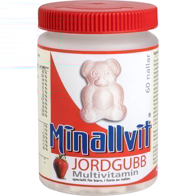 Minallvit Jordgubb Multivitamin 60 st