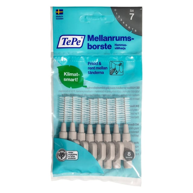 TePe Mellanrumsborste Original 1,3mm Grå 8-pack | Munvård - Mellanrumsrengöring - Mellanrumsborstar | Apoteka