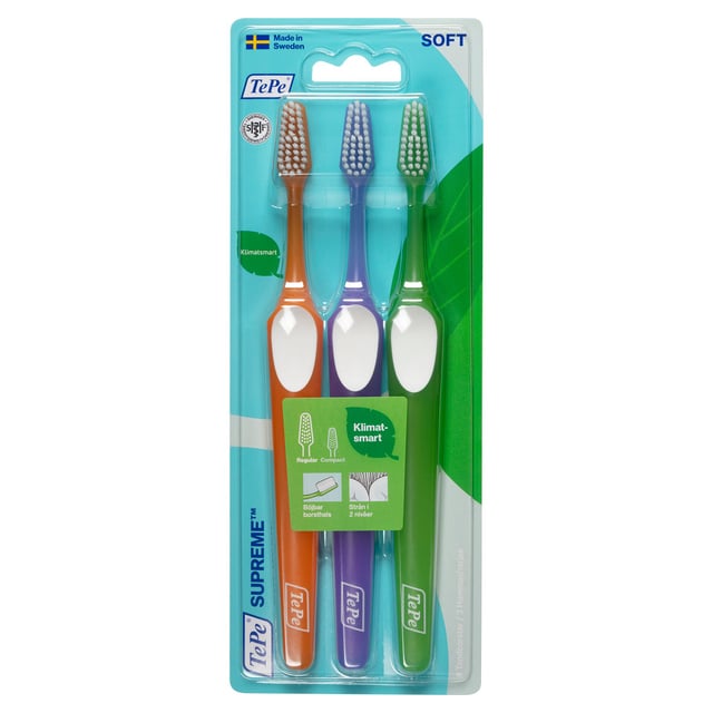 TePe Supreme Soft Tandborste 3-pack | Munvård - Tandborste - Manuell tandborste | Apoteka