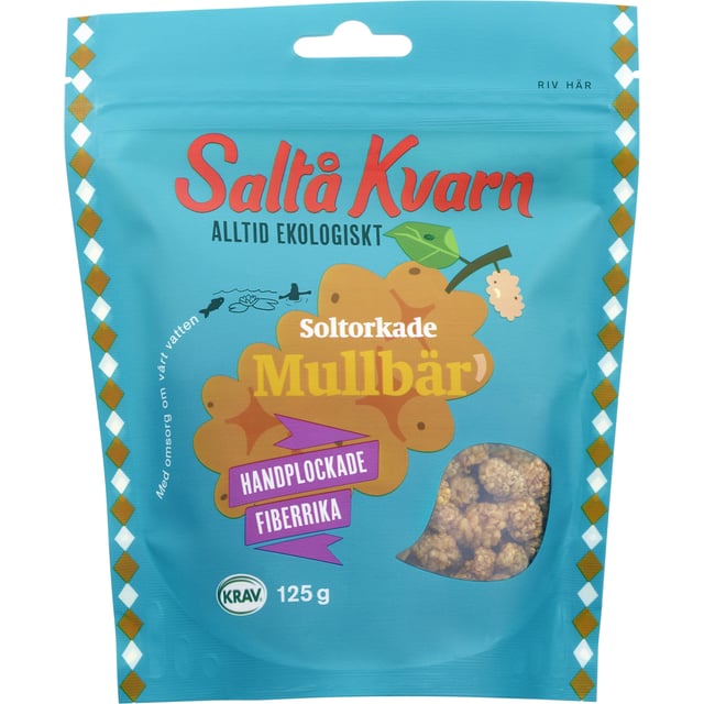 Saltå Kvarn Soltorkade Mullbär 125g | Mat & dryck - Snacks & godis - Naturgodis,Mat & dryck - Skafferi - Torkad frukt, nötter & frön | Apoteka