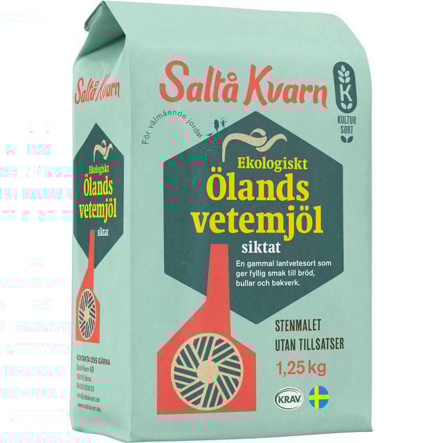 Saltå Kvarn Ekologiskt siktat mjöl av Ölandsvete 1.25 kg KRAV | Mat & dryck - Skafferi - Mjöl, gryn & bakmixer | Apoteka