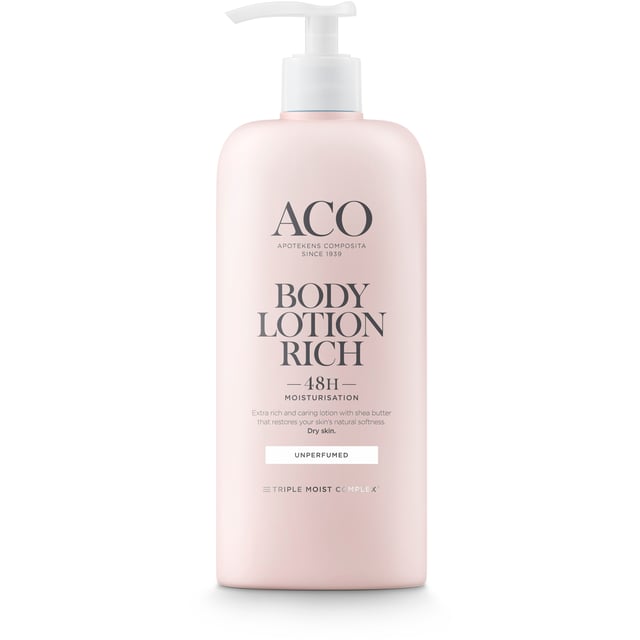 ACO Body Lotion Rich Kroppslotion Oparfymerad 400 ml | Hudvård - Kroppsvård - Hudkräm & bodylotion | Apoteka