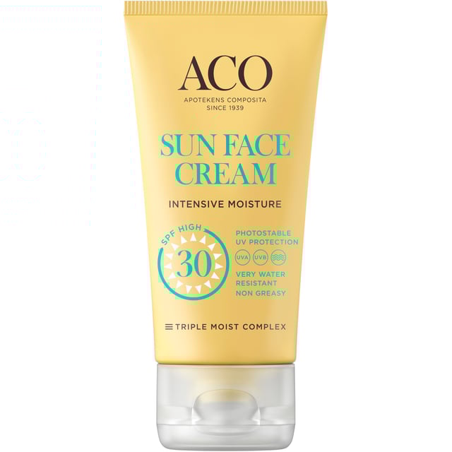 ACO Sun Face Cream SPF30 Solskydd Ansikte 50 ml