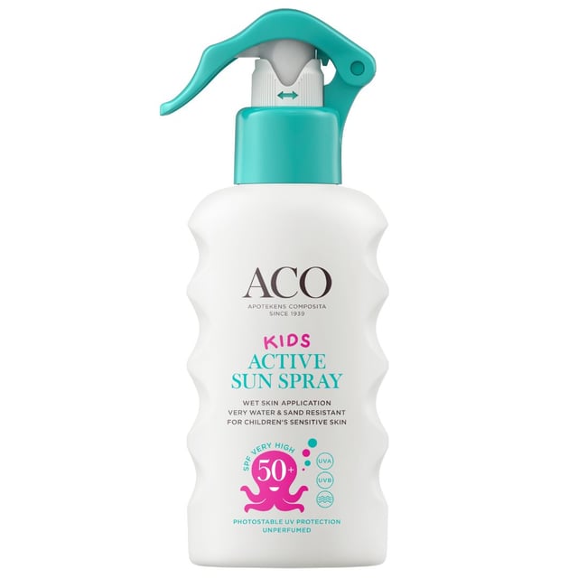 ACO Sun Kids Pump Spray SPF50+ Solskydd Barn 175 ml | Hudvård - Solskydd - Solskydd för kroppen,Baby, barn & förälder - Solskydd för barn - Solkräm för barn | Apoteka