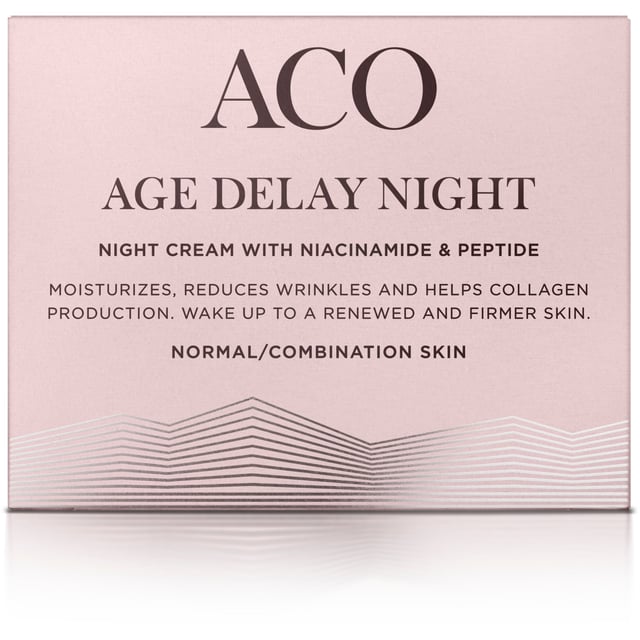 Aco Face Age Delay Night Cream Normal Skin Anti Age Nattkräm 50 ml | Hudvård - Ansiktsvård - Anti-age - Anti-age-kräm,Hudvård - Ansiktsvård - Ansiktskräm - Nattkräm | Apoteka