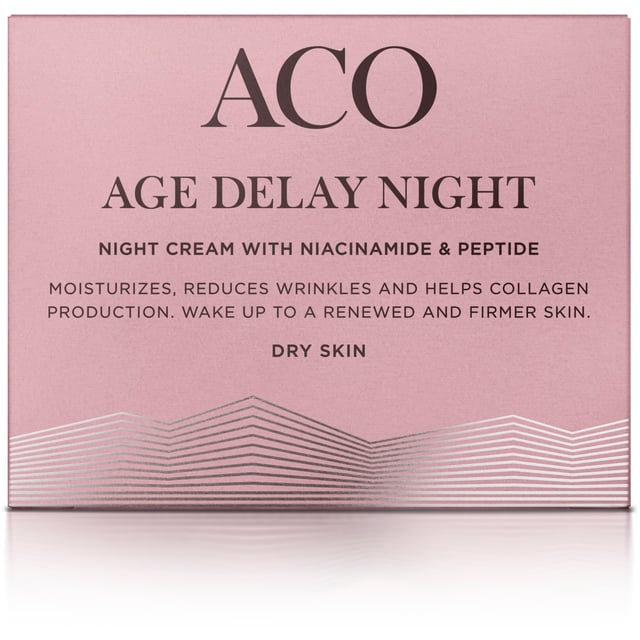 Aco Face Age Delay Night Cream Dry Skin Anti-Age Nattkräm 50ml | Hudvård - Ansiktsvård - Anti-age - Anti-age-kräm,Hudvård - Ansiktsvård - Ansiktskräm - Nattkräm | Apoteka