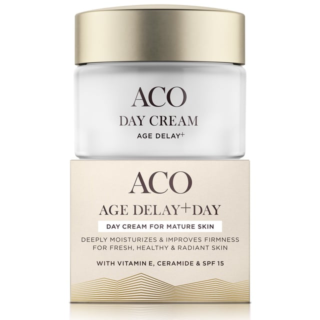ACO Age Delay+ Day Cream SPF15 Anti Age Dagkräm 50 ml | Hudvård - Ansiktsvård - Ansiktskräm - Dagkräm med SPF,Hudvård - Ansiktsvård - Anti-age - Anti-age-kräm,Hudvård - Ansiktsvård - Ansiktskräm - Dagkräm | Apoteka