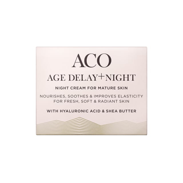ACO Face Age Delay+ Night Cream Anti Age Nattkräm 50 ml | Hudvård - Ansiktsvård - Anti-age - Anti-age-kräm,Hudvård - Ansiktsvård - Ansiktskräm - Nattkräm | Apoteka