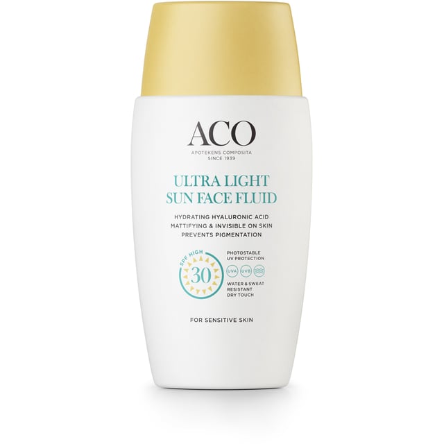 ACO Ultra Light Sun Face Fluid SPF30 40 ml | Hudvård - Solskydd - Solskydd för ansikte | Apoteka