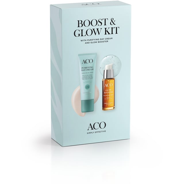ACO Face Boost & Glow Kit | Hudvård - Ansiktsvård - Serum - C-vitaminserum,Hudvård - Ansiktsvård - Ansiktskräm - Dagkräm | Apoteka
