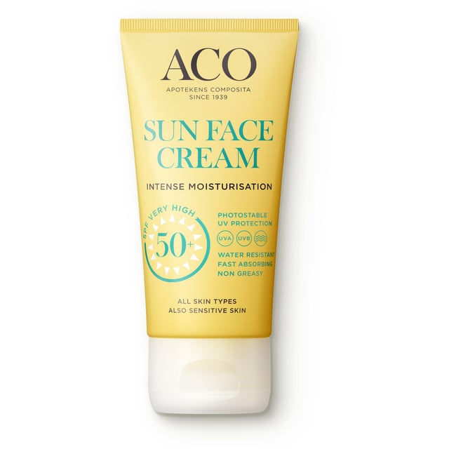 ACO Sun Face Cream SPF50+ Oparfymerad 50 ml | Hudvård - Solskydd - Solskydd för ansikte | Apoteka