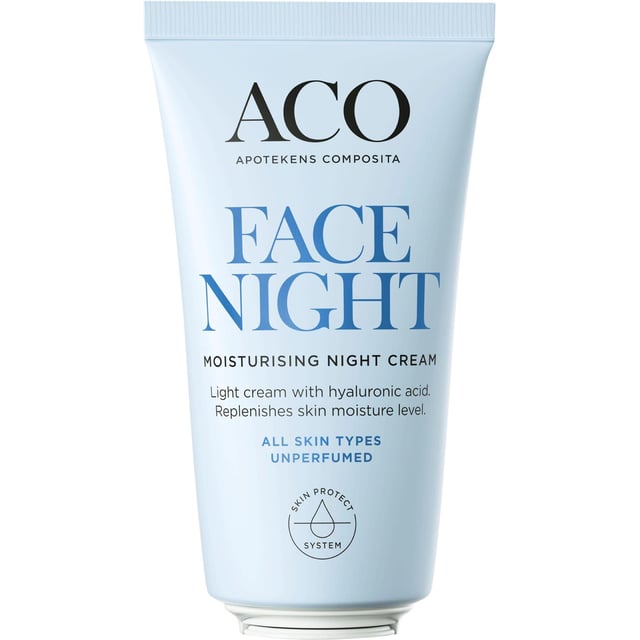 ACO Face Moisturising Night Cream Oparfymerad Nattkräm 50 ml | Hudvård - Ansiktsvård - Ansiktskräm - Nattkräm | Apoteka