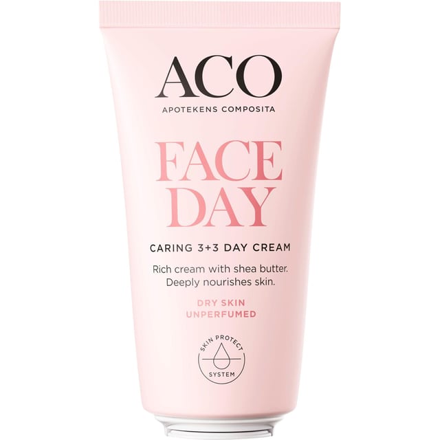 ACO Face Caring 3+3 Day Cream Oparfymerad Dagkräm 50 ml