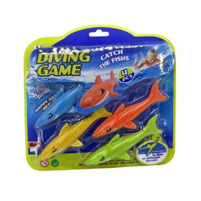 Suntoy Dyklek Hajar 4 st | Baby, barn & förälder - Bada & simma - Badleksaker | Apoteka